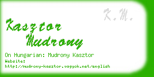 kasztor mudrony business card